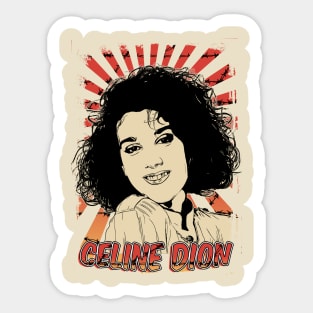 Celine Dion 80s  Retro Vintage Aesthetic Sticker